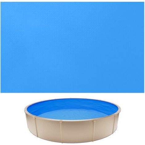 Revestimiento para Piscina Redonda PVC, Liner para Piscinas Elevadas Redondas de Diámetro 350,5 cm, Altura de Pared 90 cm, Grosor 0,6 mm, Resistente al Desgarro, Sol y Frío para Jardín Exterior (1/5)