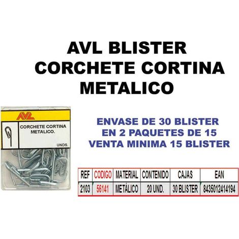 Blister de Corchete Cortina Metálico 2103