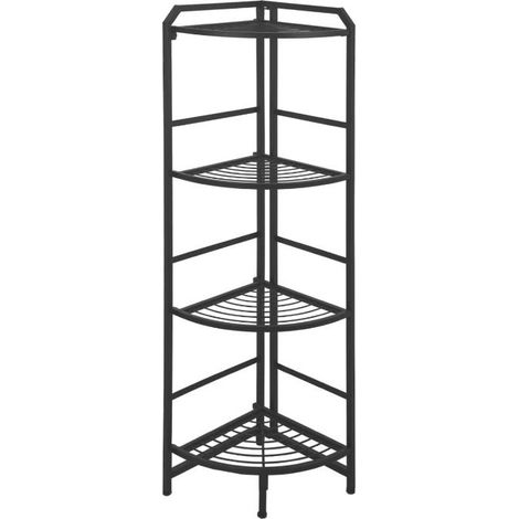 Scaffale Angolare Multiuso Evolution Struttura in Metallo Nero 35 x 33 x 116 cm (1/2)
