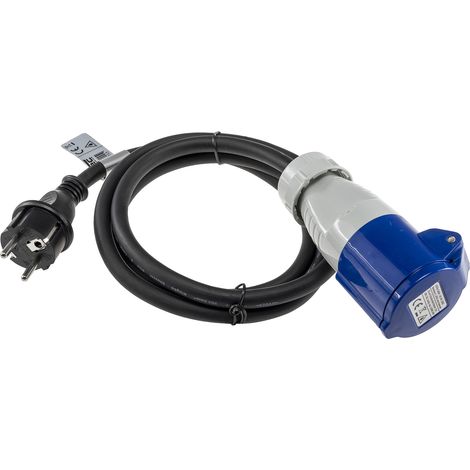 CHILITEC Adaptateur CEE 23362, 1,50 m, CEE vers fiche avec mise à la terre (1/3)