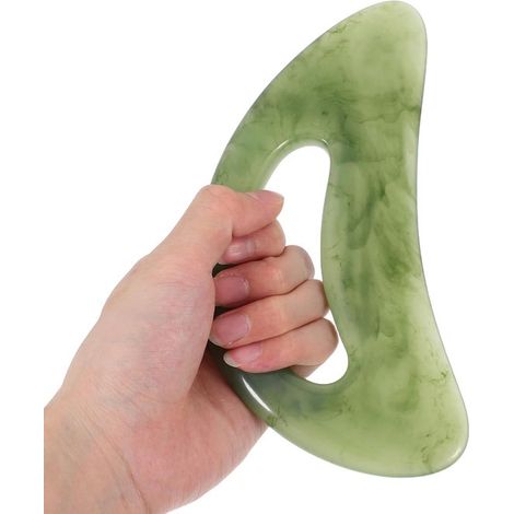 Masajeador corporal Gua Sha grande con mango y correa - Anticelulítico - Masajeador Gua Sha - Alivio del dolor - Relajación - Piedra Gua Sha - Herramienta de masaje - Regalo de belleza - Para (1/5)