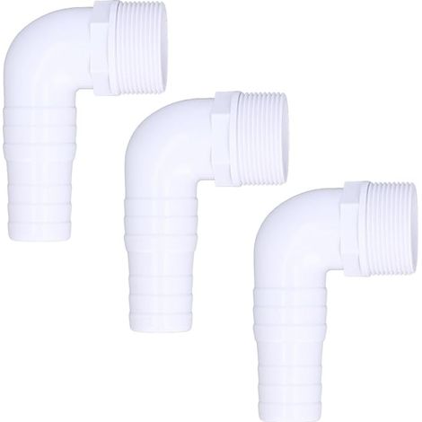Coude Raccords de Connecteur de Piscine, Raccord de Tuyau Blanc de Piscine, Adaptateur de Tuyau de Piscine Coudé à 90 Degrés, Raccord de Remplacement écumeur pour SPX1105Z3 SPX1105Z4 SPX1091Z7 (1/5)