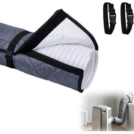 Gaine Isolante pour Tuyau de Climatiseur,Gaine Isolante Climatisation,150 × 53 Cm,Couverture Antipoussière pour Conduits et Tubes d'Évacuation Maison Bureau Hôtel (1/4)