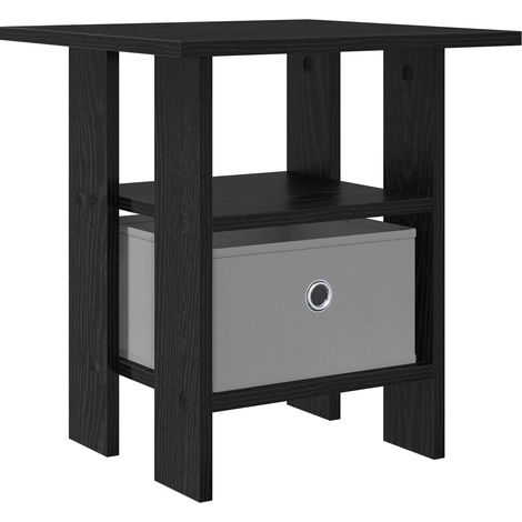 Maison Exclusive - Comodino Rovere Nero 41 x 40 x 45 cm Legno multistrato