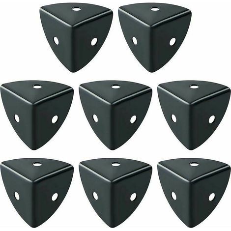 Protection Coin de Table 8 Pcs Meuble d'Angle Corniere Aluminium Noir Convient pour Protection des Meubles, Décoration, Anti-Collision et Anti-Casse, EBJ025B-8P (1/5)