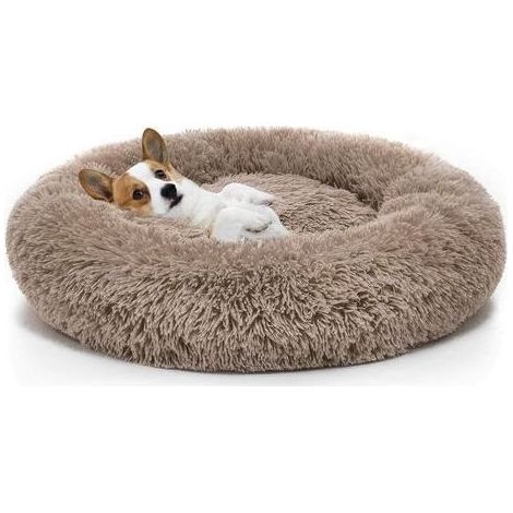 Lit pour Chien Lavable Peluche Lit Rond pour Animal de Compagnie(M 70x70cm) (1/5)