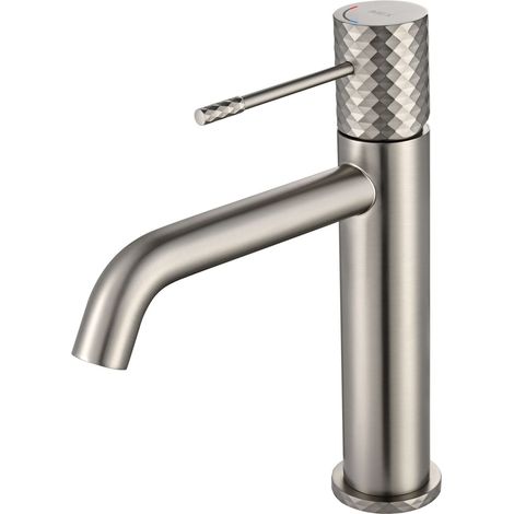 Miscelatore lavabo Genova finitura nichel spazzolato [ IMEX® ] (1/2)