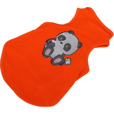 T-shirt orange M avec motif diamant représentant un adorable animal de compagnie. (1/5)