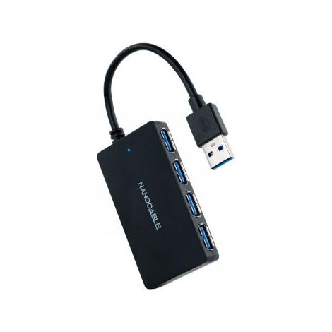 Hub usb 3.0 nanocable 10.16.4403/ 4 porte usb/nero