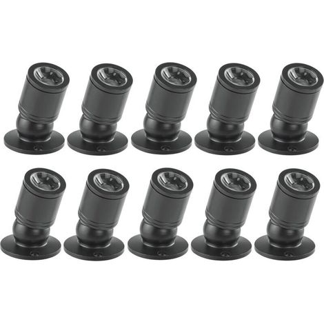 Faretti LED da incasso 1W, neri, luce calda, 10 pezzi, per soffitto, vetrina o soggiorno, tensione 100–265V