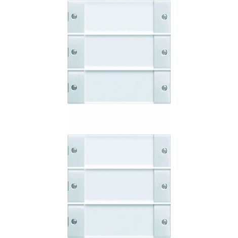 GIRA 213603 - SET 6 BILANCIERI CON SPAZIO ETICHETTA, SISTEMA 55, COLORE: TRASPARENTE/BIANCO PURO