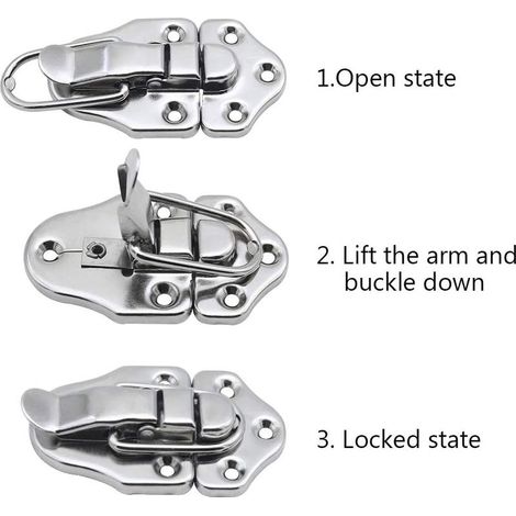 4 Fermoir à Bascule loquets Verrou à Bascule Fermeture a Levier Fermeture pour Coffret à Bijoux Coffrets Cadeaux Coffre à Outils Valise et Coffre - Or GROOFOO