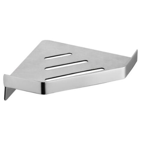 Tablette d'angle, support de salle de douche (argent) (1/3)