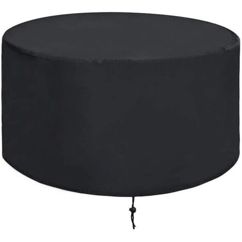 QORVA-Housse de protection pour brasero en tissu Oxford noir, 112 x 112 x 61 cm, housse imperméable réutilisable pour barbecue.