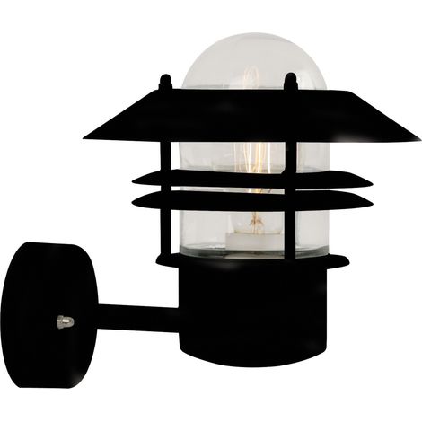 Applique murale BLOKHUS Up Métal Noir, H.23 - IP54 - E27 /Nordlux Extérieur (1/3)
