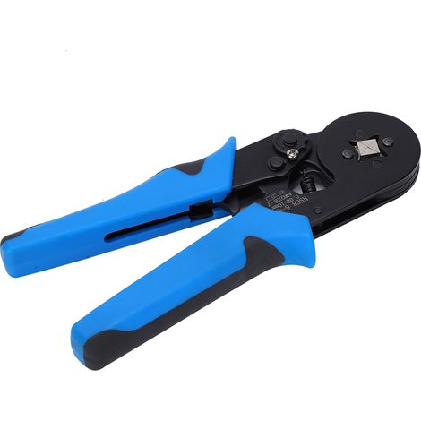 Assortiment de 1250 cosses isolées pour fils électriques, avec pince à sertir et poignée bleue et noire. (1/5)