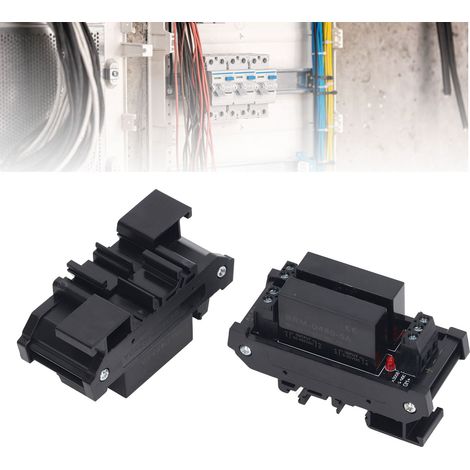 BERM® Kit mit 2 DC/AC 2P Halbleiterrelaismodulen auf Schiene – Fair Control Klemmenblock – 3–32 V DC Eingang, 5–8 A Last, 24–480 V AC (1/5)