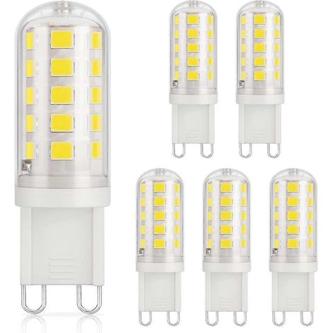 Ampoules LED G9 3W 6000K Blanc froid, 430 lm, remplacement économique des petites ampoules halogènes, sans scintillement (1/4)