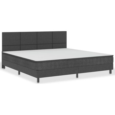 Sommier tapissier - Sommier pour Adulte et Enfant - Gris foncé Tissu 200x200 cm BV293697 - BonneVie