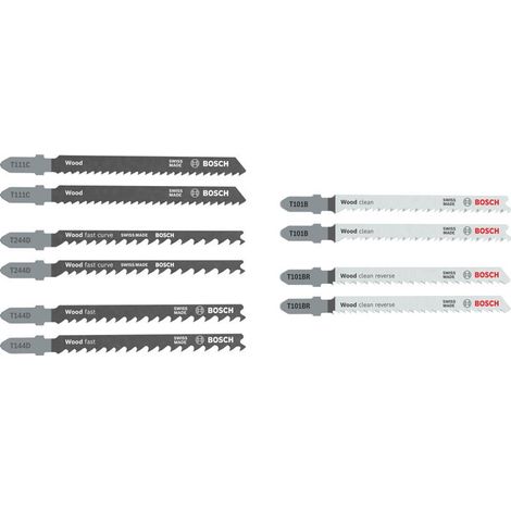 Bosch Stichsägeblatt Set Wood Basic, 10-tlg.