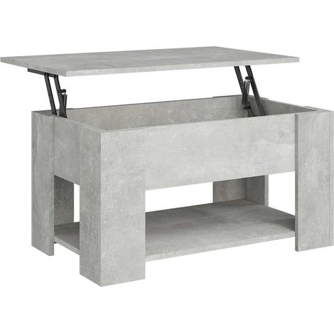 Maison Exclusive - Couchtisch Betongrau 79x49x41 cm Holzwerkstoff (1/5)