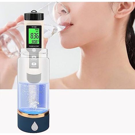 4-in-1-Wasserqualitätstester, pH-Wert/ORP/Wasserstoffgehalt/Temperatur, Schutzart IP67, ABS-Material, schwarz/weiß (1/4)