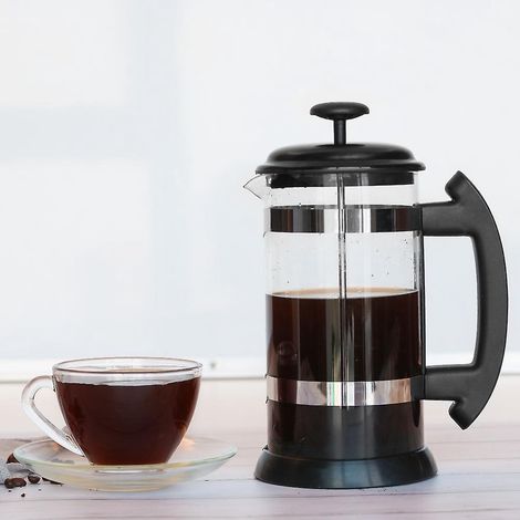 cafilas 1000ml Edelstahl French Press Kanne Cafetière Kaffeetasse Borosilikatglas Kaffeekanne