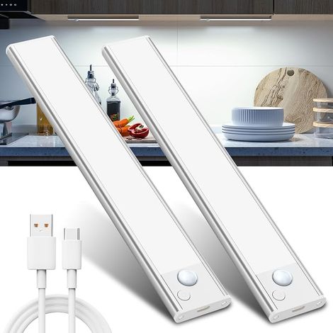 Lampe LED Rechargeable Cuisine Reglette - Lumiere Sous Meuble Placard (1/5)
