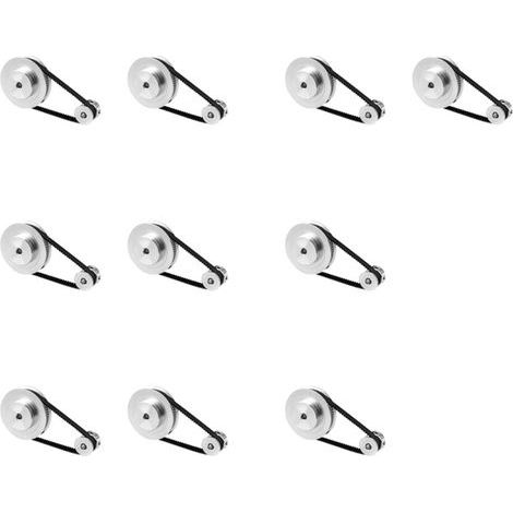 Convient aux poulies synchrones 10X 2GT, aux poulies de transmission à réduction 1:3, aux courroies mécaniques, 200X8X8mm. (1/3)