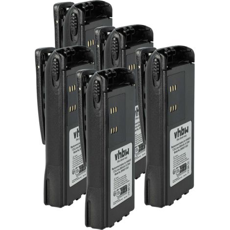 vhbw 5x Akku Ersatz für Motorola HNN9009AR, HNN9010A, HNN9011R, HNN9010AR, HNN9011BR für Funkgerät, Walkie Talkie (2600 mAh, 7,4 V, Li-Ion)