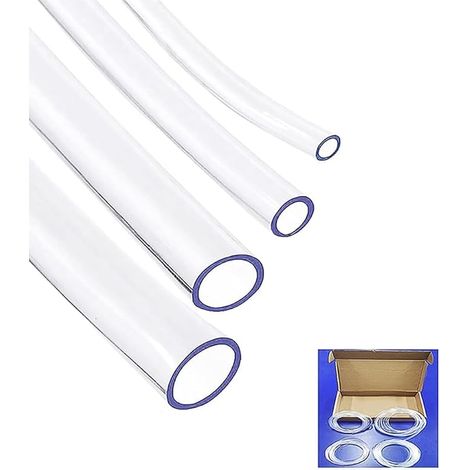 Kit Tuyau Transparent, Diamètre Intérieur 2mm 3mm 4mm 5mm, Tube Flexible de Pression Tuyau en Plastique Pour Aquarium Tuyaux (1/2)