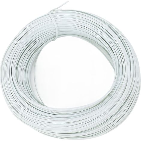Fil de ligature acier pour armatures longueur 100 m 0.45 fer galvanisé PVC blanc extérieur (1/5)