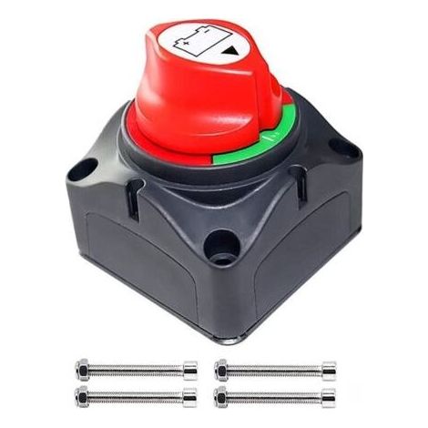12V-48V Coupe circuit, Coupe circuit batterie, Coupe batterie, Isolateur interrupteur de batterie, coupe batterie voiture, pour voitures, bateaux, camions, camping-cars, remorques de voyage (1/4)