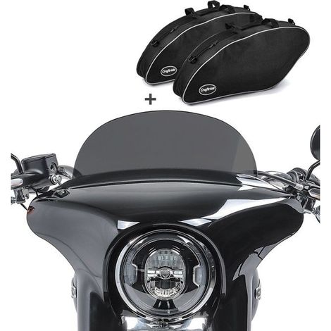 Set Windschutzscheibe und Innentaschen - SL3 Craftride M - HD Sport Glide 2018–2020 - kratzfeste PC - wasserabweisendes Nylon