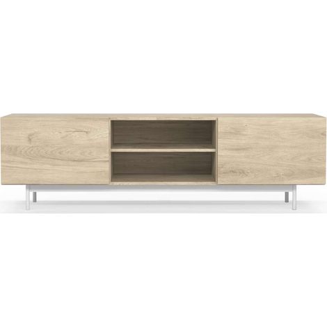 Mueble bajo televisión Md-608-2 en color roble, 52cm(alto) 180cm(ancho) 43cm(largo) (1/4)