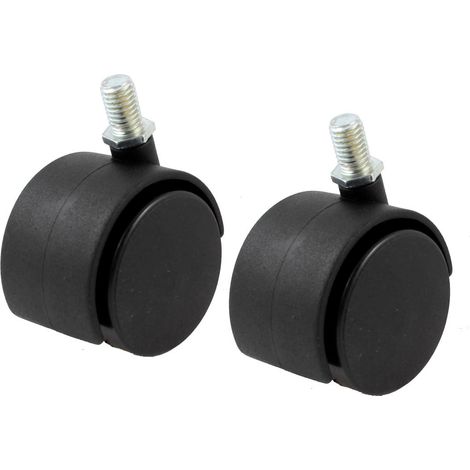 2 pièces 12mm x 10mm tige vis montage 2'' roulette à Double roue (8d53ce3212d7dd21a025e594d05cb7ac)