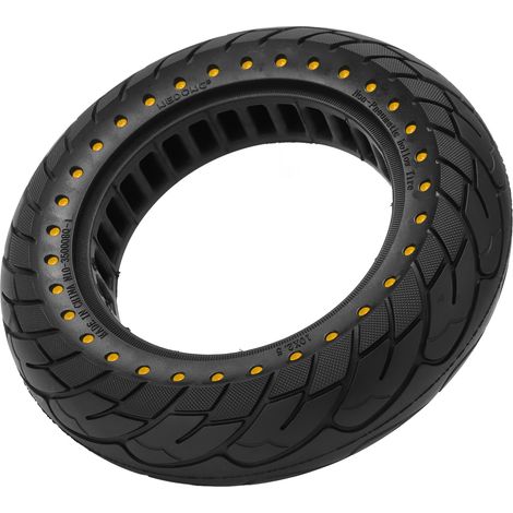 Roue en caoutchouc antichoc à double nid d'abeille pour trottinette électrique Xiaomi (jaune) (1/5)