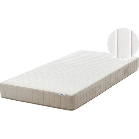 Matelas à Ressorts Ensachés 7 Zones Rembourrage Latex Fermeté Moyenne avec Poignées et Housse Amovible 90 x 200 cm Springy (1/5)