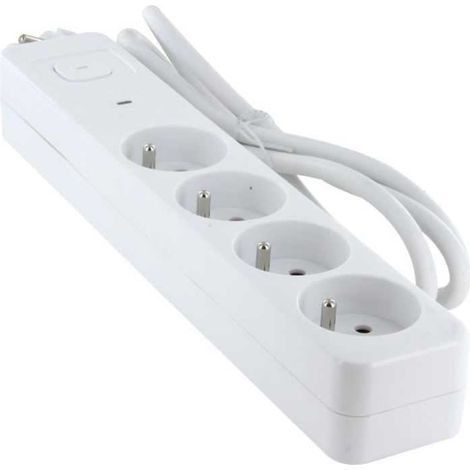 Multiprise - CHACON - 4 x 16 A - Cordon 1,5 m - Protection surtension