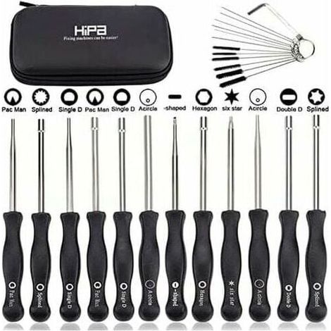 Ensemble de 12 outils de réglage de carburateur et tournevis de réglage pour moteur à 2 temps, pour débroussailleuses, tronçonneuses Poulan, , STHIL, Echo. (1/4)