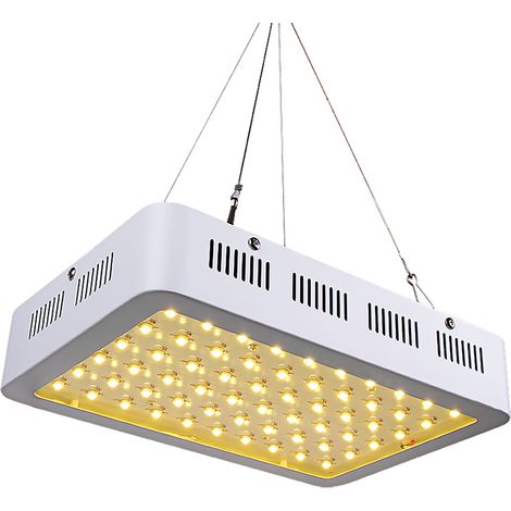 Lampe de croissance LED 600 W, spectre complet 3500 K, montage en série pour plantes, serres d'intérieur, semis, légumes, fleurs et plantes succulentes. (1/4)