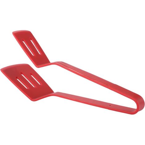 Pince de cuisine en silicone, pince de cuisson, pince de service en acier inoxydable, pince pour gril, spatule, rouge (1/5)