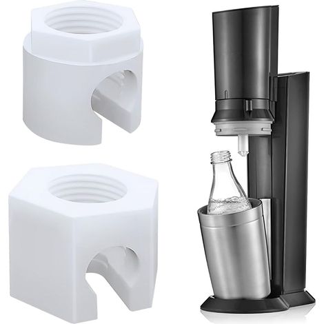 2 dadi di ricambio per, adattatore per pezzi di ricambio compatibile con Jet Spirit Easy Duo Fizzi Terra Crystal 1.0 e 2.0 (1/5)