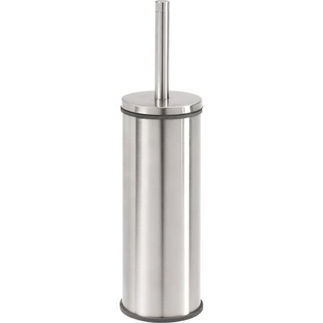 Brosse WC et Support en Acier Inoxydable, chromé, 9,3 x 35,6 x 9,3 cm, Acier Inoxydable Polypropylène (PP), Acier Inoxydable brossé., 9.3 x 35.6 x 9.3 cm (1/5)