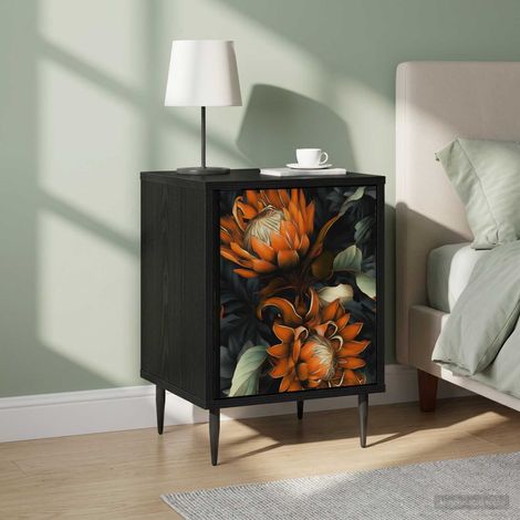 vidaXL Mesa de noche LOCHEM 2 uds. Roble Negro 36 x 33 x 51 cm (1/5)