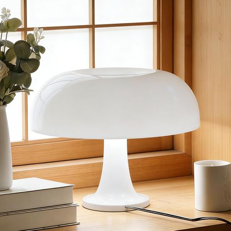 Lampe champignon, lampe de table champignon, lampe de chevet champignon LED, lampe de bureau esthétique moderne,blanc (1/5)