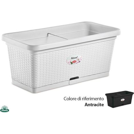 STEFANPLAST Fioriera Natural 80 cm Antracite (1/3)