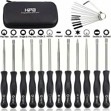 Kaelt - Ensemble de 12 outils de réglage de carburateur et tournevis de réglage pour moteur à 2 temps, pour débroussailleuses, tronçonneuses Poulan, Husqvarna, STHIL, Echo. (1/5)