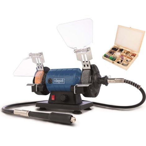 MINI AMOLADORA Y PULIDORA DE BANCO COMPACTA CON VÁSTAGO FLEXIBLE SCHEPPACH HG35 (1/5)