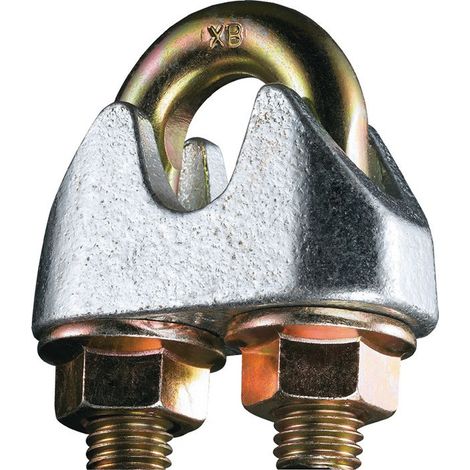 Bloccante di sicurezza per funi metalliche DIN 1142-EN 13411-5, filettatura M6, dimensione nominale 6,5 mm, zinc. (Per 100)
